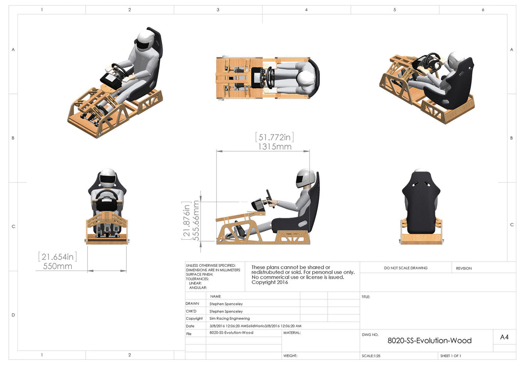 Seat Wood Sim Rig Plans 2X4 Rig