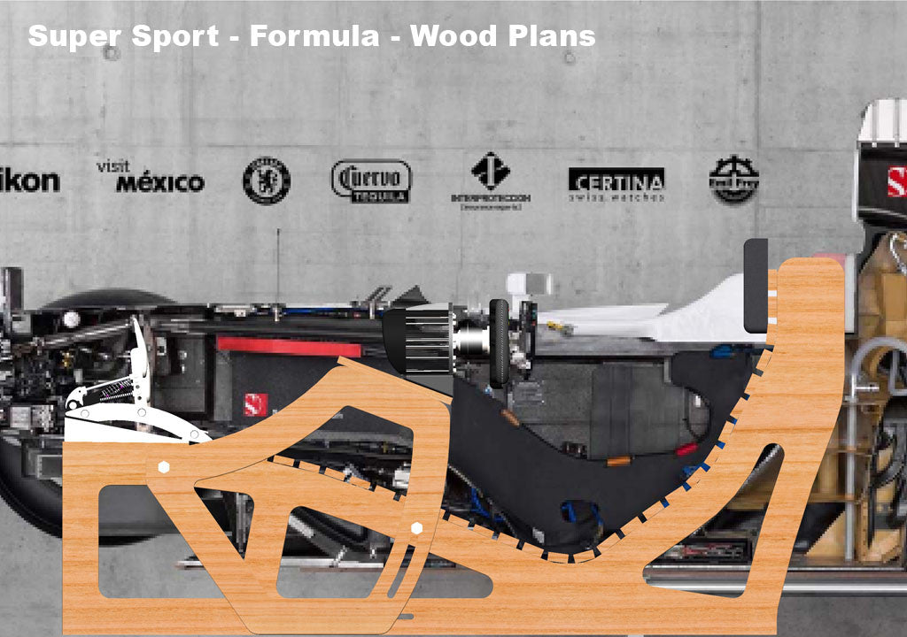 F1 Racing Racer Seating Plans - Super Sport - F1 Seat - Wood – Open Sim Rigs